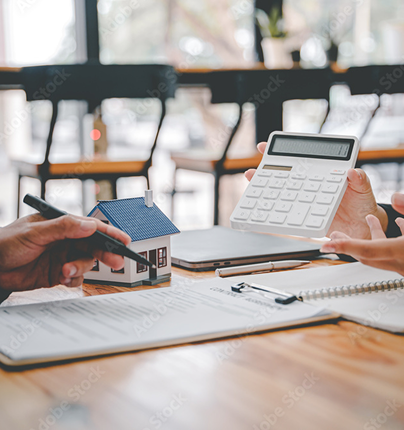 Calculator and House Image